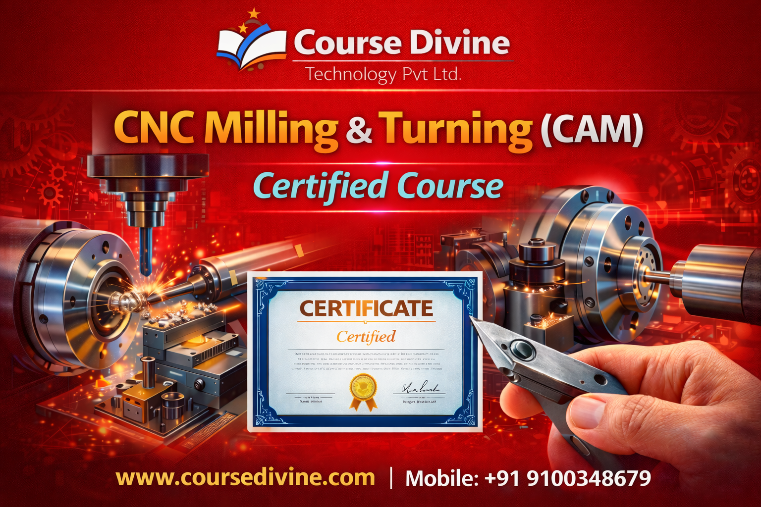 CNC Milling & Turning (CAM) – Certified Course